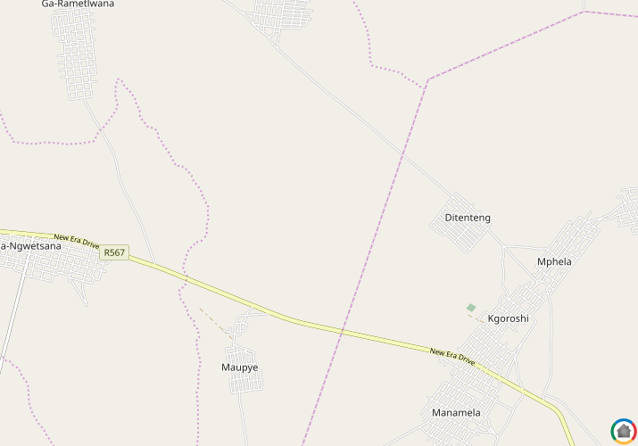 Map location of Moletji